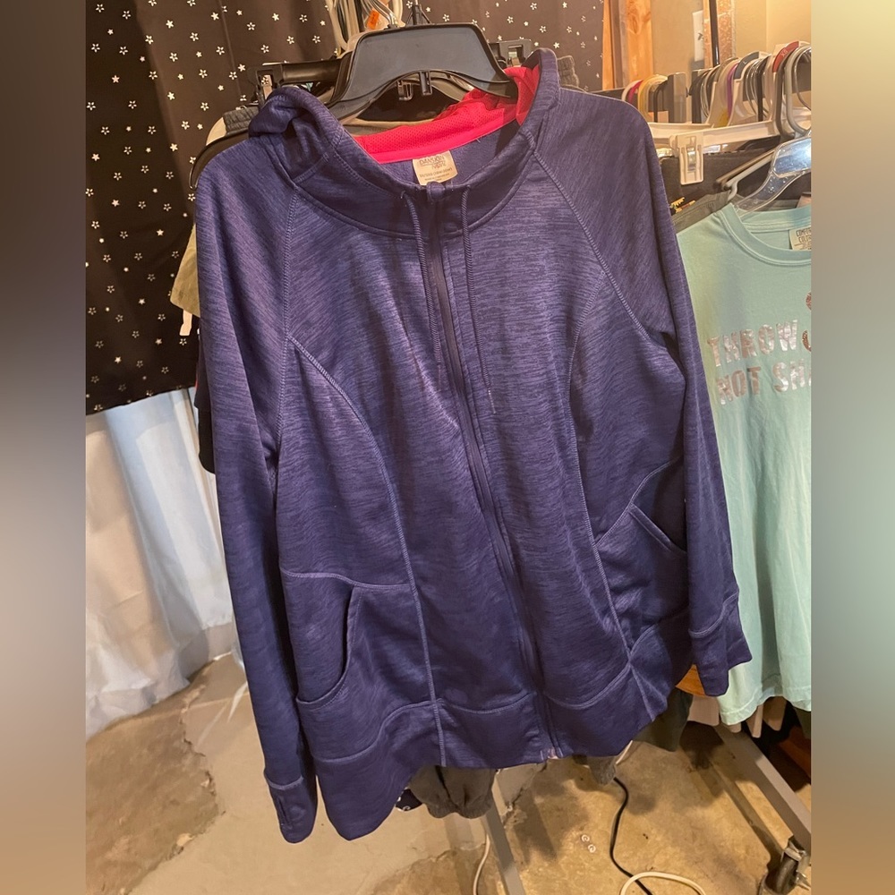 Danskin active full zip hoodie sweatshirt